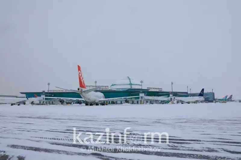 Из-за метеоусловий в аэропорту Астаны задержано 19 рейсов