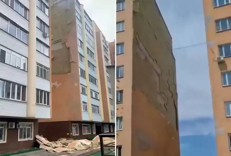 Облицовку снесло ветром в ЖК в Алматы: когда начнутся восстановительные работы