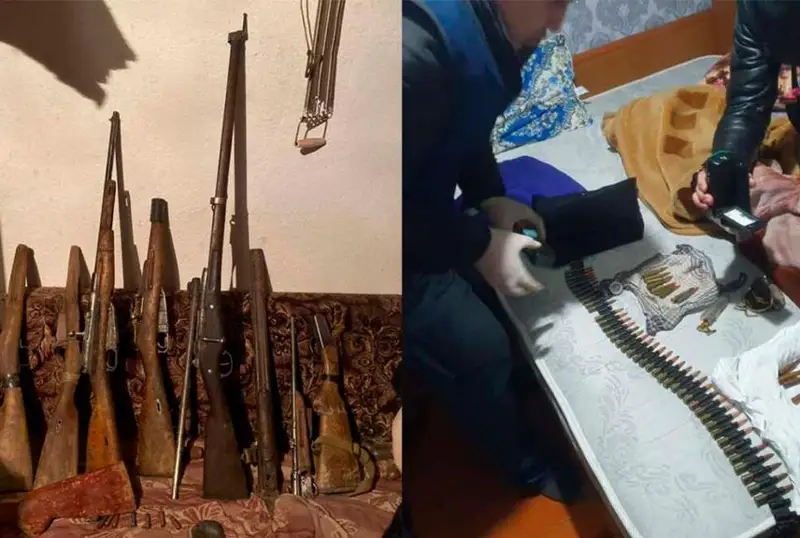 Оружие и боеприпасы незаконно хранили двое сельчан в Абайской области