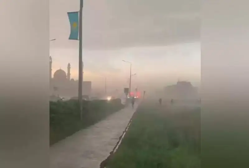 Petropavlda kúshti jel aǵashtardy qulatyp ketti
