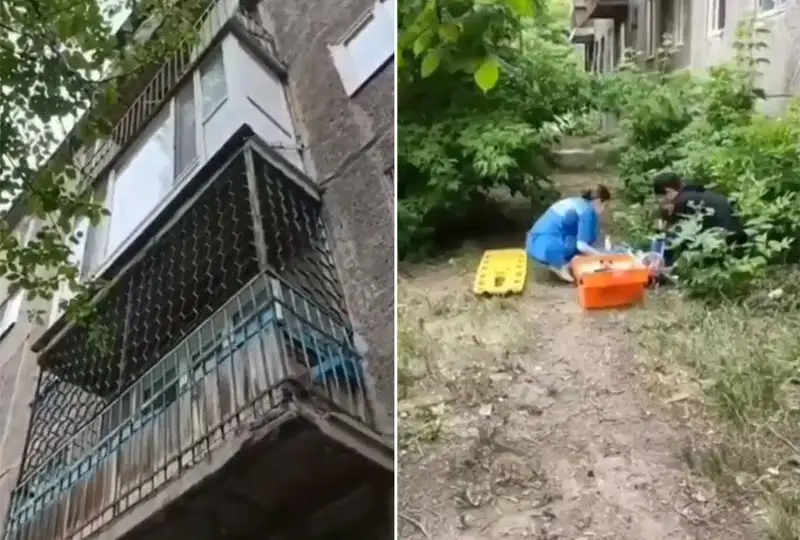 Девушка выпала с четвертого этажа в Караганде
