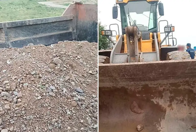 Трое мужчин незаконно добывали гравий в Туркестанской области