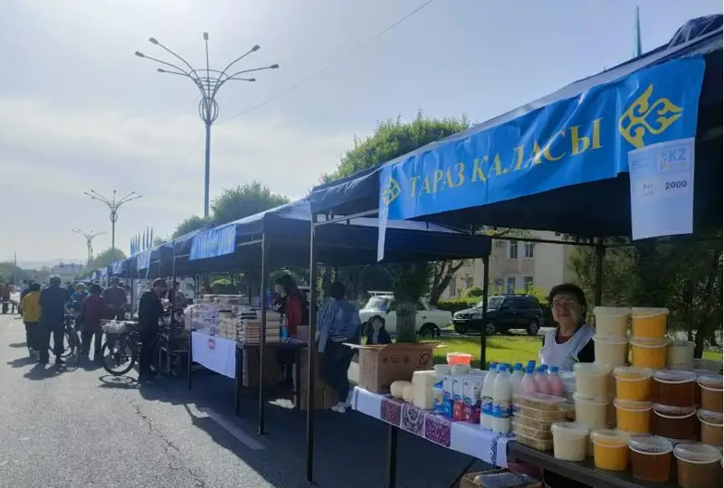 Около 55 тонн сельхозпродукции продали на ярмарке в Таразе