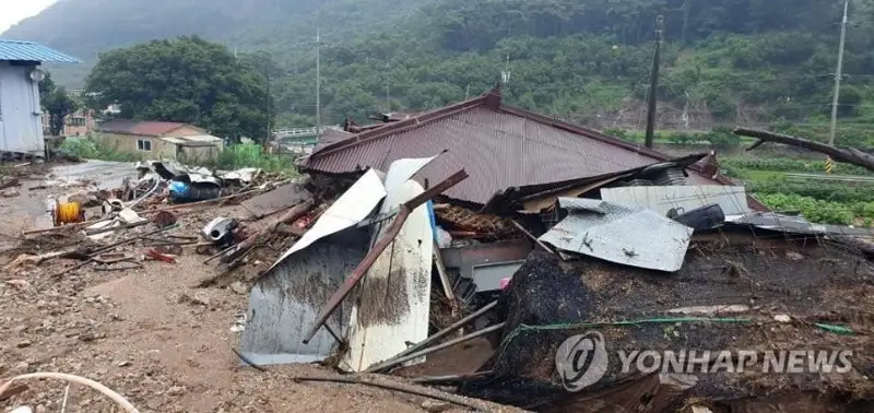 上周韩国暴雨致14人死亡6人失踪
