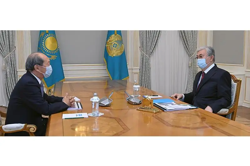 مەملەكەت باسشىسى نازاربايەۆ ۋنيۆەرسيتەتىنىڭ پرەزيدەنتى شيگەو كاتسۋدى قابىلدادى