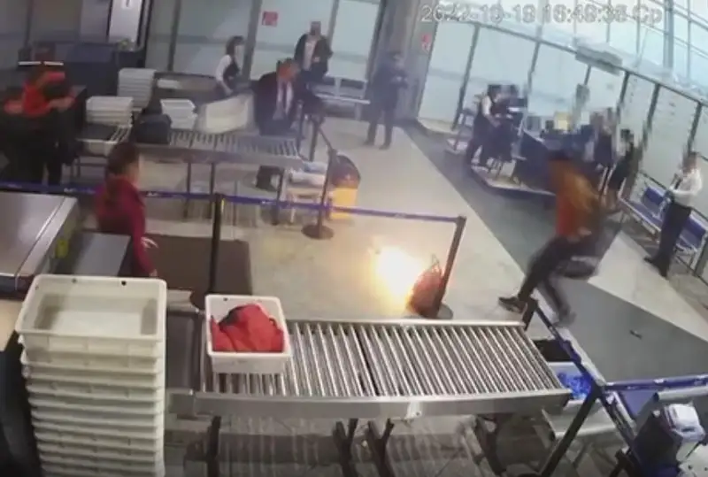 Зарядное устройство загорелось у пассажира в аэропорту Алматы