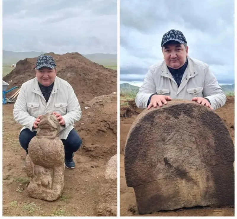 موڭعوليا جەرىنەن قۇتلىق ەلتەرىس قاعاننىڭ كەشەنى تابىلدى
