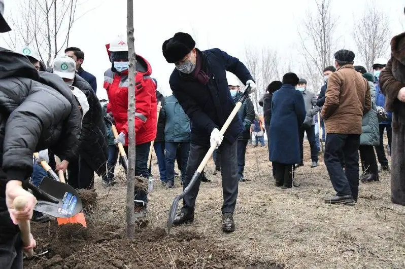 Алматида янги истироҳат боғи қурилиши бошланди