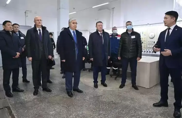 Қасим-Жомарт Тоқаев Лисаков шаҳридаги иссиқлик электр марказига ташриф буюрди