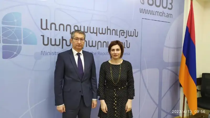 哈萨克斯坦大使会见亚美尼亚卫生部长