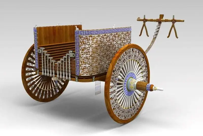 Хитойда қадимги кўчманчилар ишлатган араванинг нусхаси ясалди