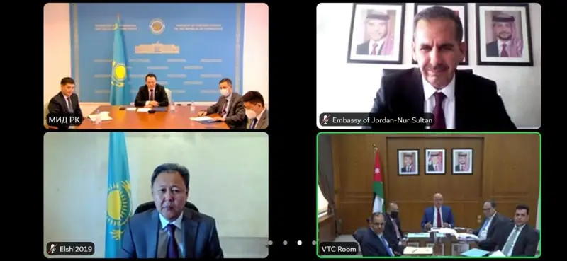 哈萨克斯坦与约旦外交部间政治磋商会议以视频形式召开