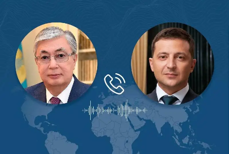 Қасим-Жомарт Тоқаев Украина Президенти Владимир Зеленский билан телефон орқали мулоқот қилди