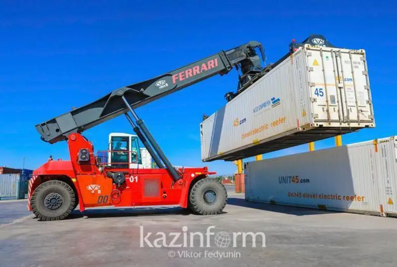 Транскаспий халқаро транспорт йўналиши бўйлаб юк ташиш ҳажми ортиб бормоқда