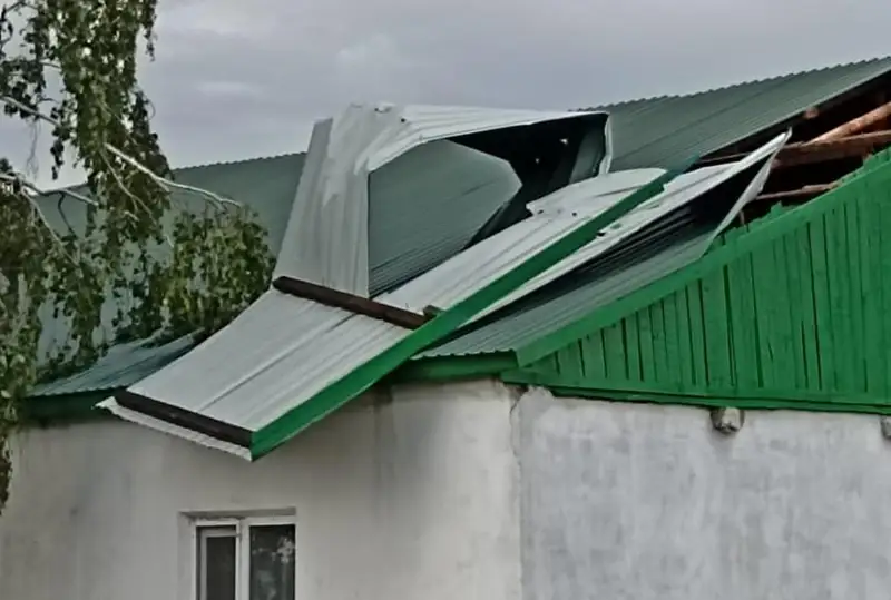 Ветер сорвал кровли 8 домов в Акмолинской области