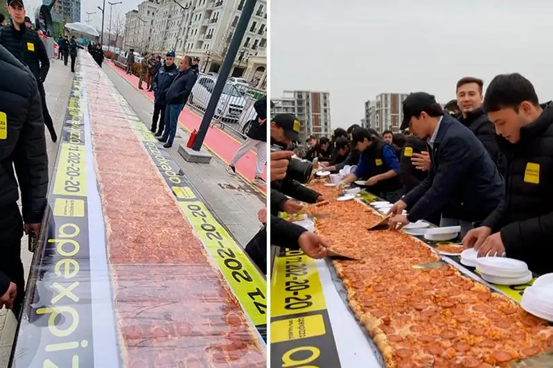 Тошкентда 122 метрлик пицца тайёрланди