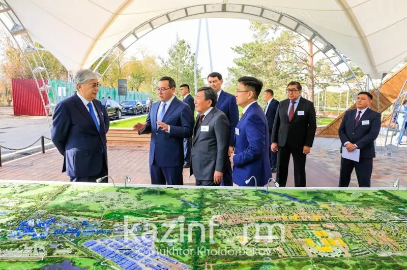 Тоқаев Алмати вилоятида қурилаётган янги шаҳар лойиҳаси билан танишди