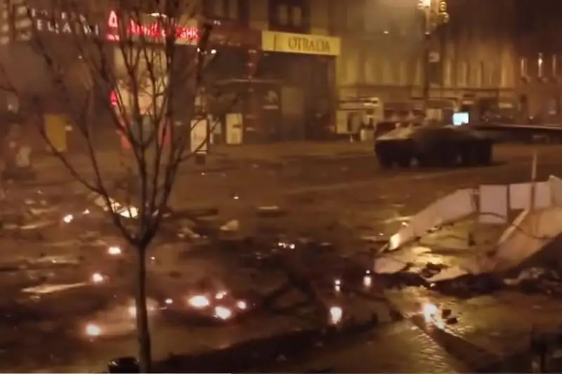 جەلىدە كيەۆتە تۇسىرىلگەن تارتىپسىزدىكتەردىڭ ەسكى ۆيدەوسى تاراتىلۋدا