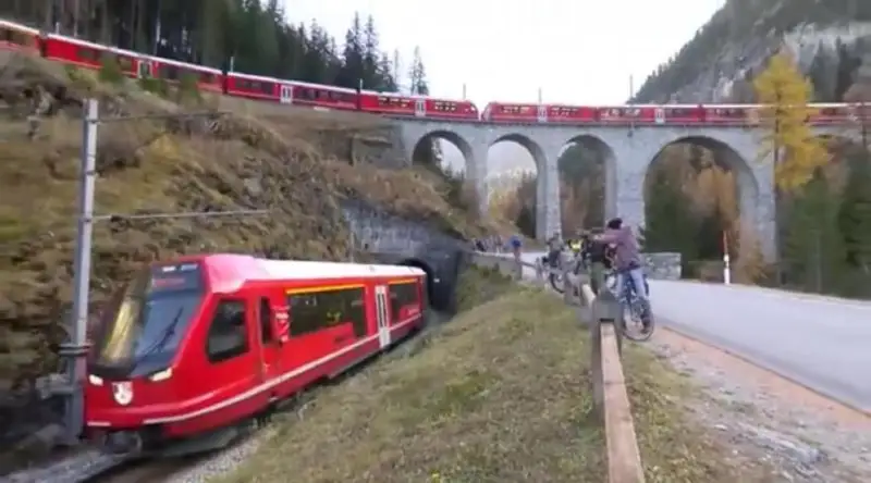 Швейцария энг узун йўловчи поезди бўйича рекорд ўрнатди