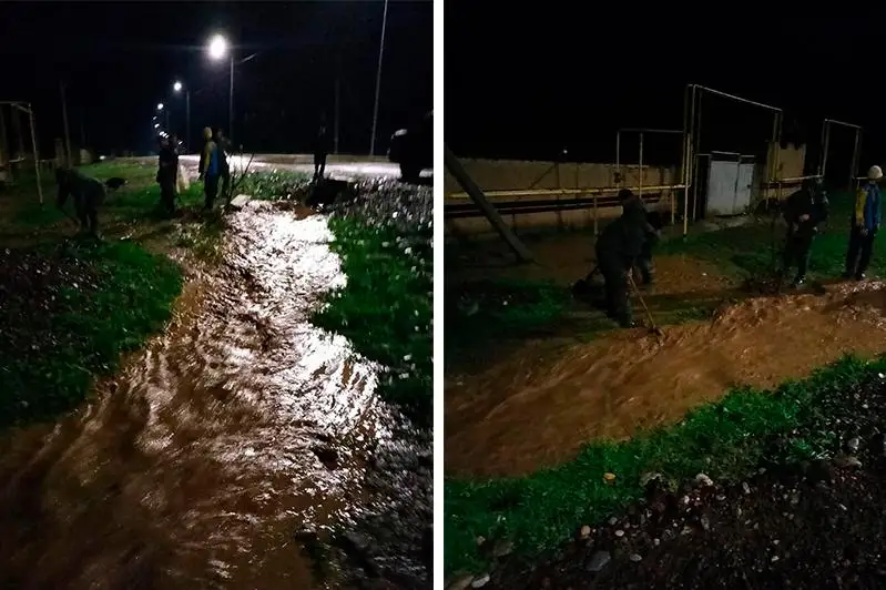 Подтоплено пять сел из-за ливневых дождей в Туркестанской области