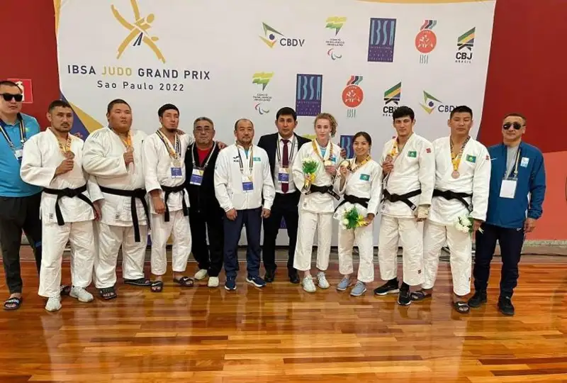 Семь медалей завоевали казахстанские парадзюдоисты на турнире в Бразилии