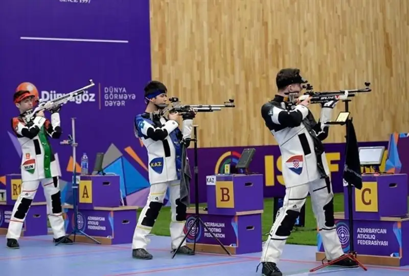 Ўқ отиш бўйича Жаҳон кубоги босқичида қозоғистонлик спортчи учинчи бўлди