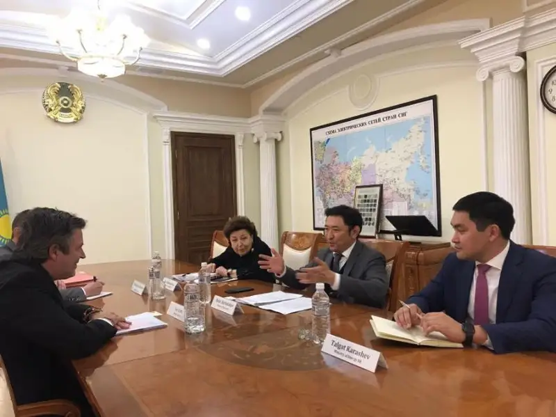 哈萨克斯坦能源部部长会见国际能源宪章组织秘书长