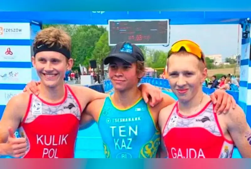 قازاقستاندىق سپورتشى پولشادا وتكەن ترياتلوننان ەۋروپا كۋبوگىن جەڭىپ الدى