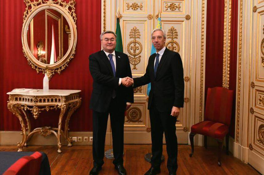 Kazakh FM Tileuberdi in Portugal for visit