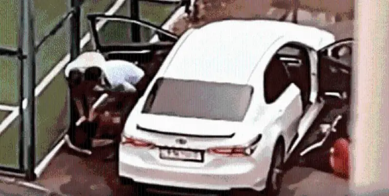 نۇر-سۇلتاندا پوليتسيانىڭ تويوتا كامري اۆتوكولىگىن قۋعان ءساتى ۆيدەوعا ءتۇسىپ قالدى