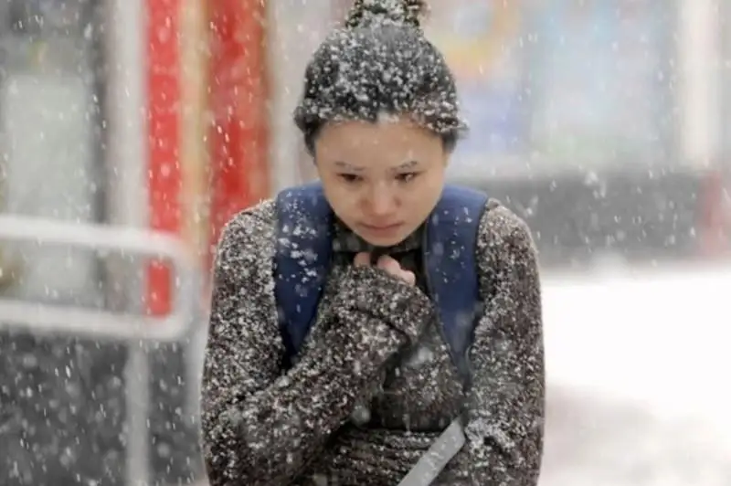 В Китае объявлен «синий» уровень тревоги в связи с резким похолоданием
