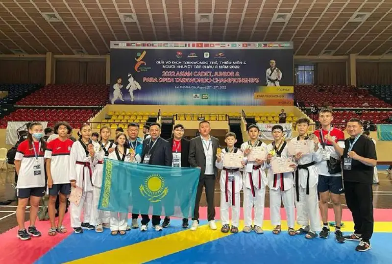 哈萨克斯坦在青少年跆拳道亚洲锦标赛首日收获7枚奖牌