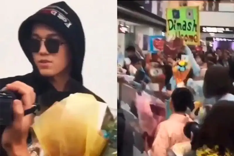 迪玛希抵达东京粉丝团热情接机