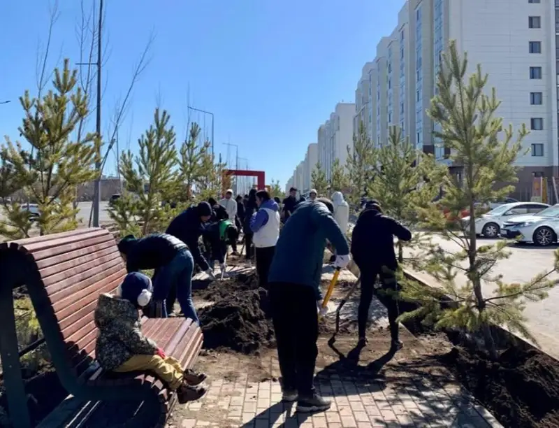 Астанада бу йил 1 миллион туп дарахт ва бута экилади