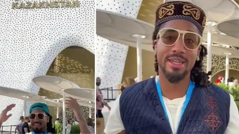 قازاقتىڭ ۇلتتىق كيىمىن كيگەن امەريكالىق چەمپيون گولوۆكينگە ءۇن قاتتى