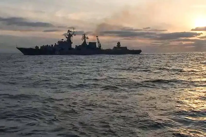 Россиянинг Қора денгиздаги «Москва» крейсери чўкиб кетди