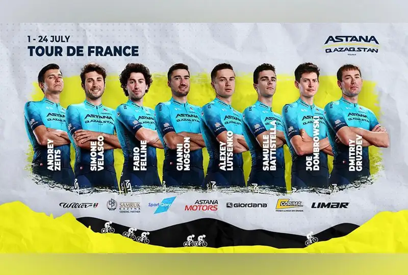 «Астана» велоклуби «Тур де Франс» пойгасида иштирок этадиган таркибини эълон қилди