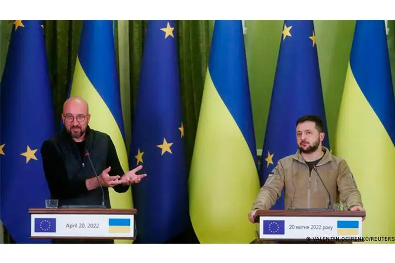 Eýroodaq keńesiniń tóraǵasy Vladımır Zelenskıımen kezdesti