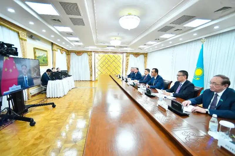 哈萨克斯坦参议院议长同中国全国政协主席举行视频会谈