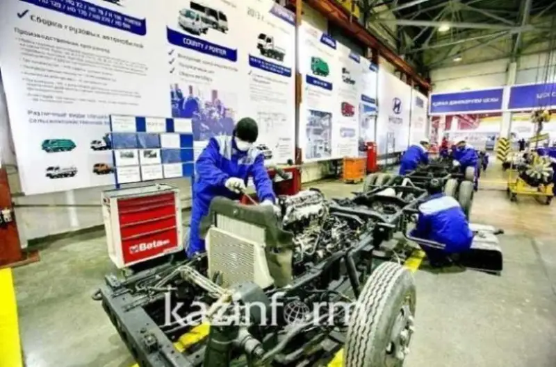 Жорий йилнинг икки ойида Қозоғистонда машина йиғиш ҳажми ошди