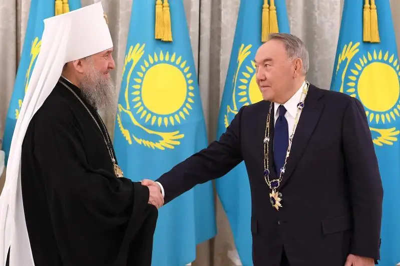 Нурсултон Назарбоев Қозоғистон Православ черковининг энг юқори мукофоти билан тақдирланди