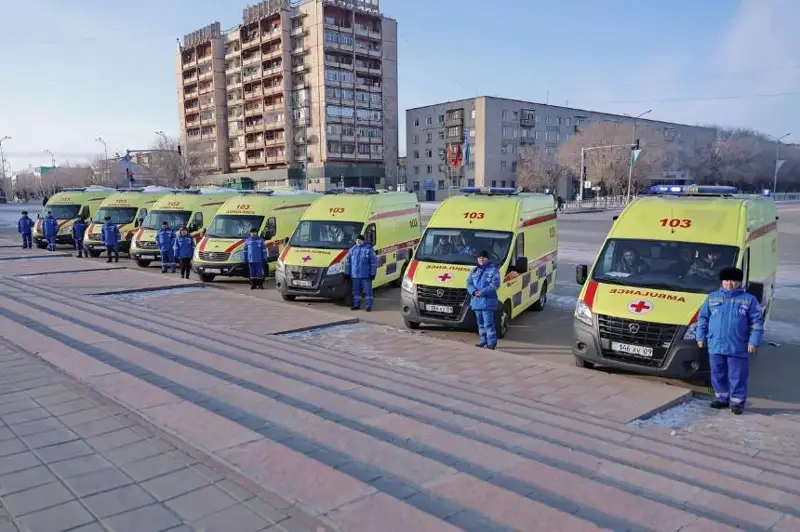 Улитау вилояти тез тиббий ёрдам хизматига янги автомашиналар келтирилди