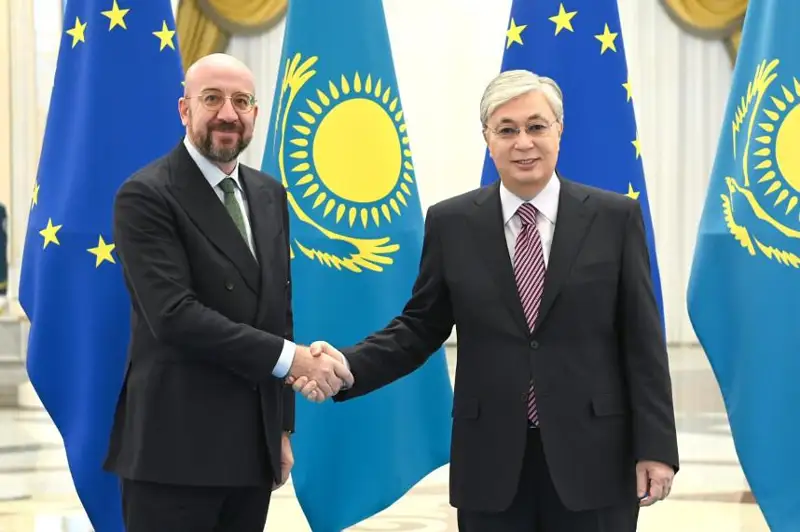 Қасым-Жомарт Тоқаев Еуропалық Кеңестің Президенті Шарль Мишельді қарсы алды
