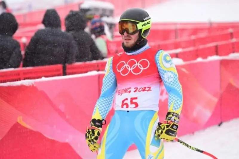 Казахстанец выступил на соревнованиях по горнолыжному слалому на Олимпиаде