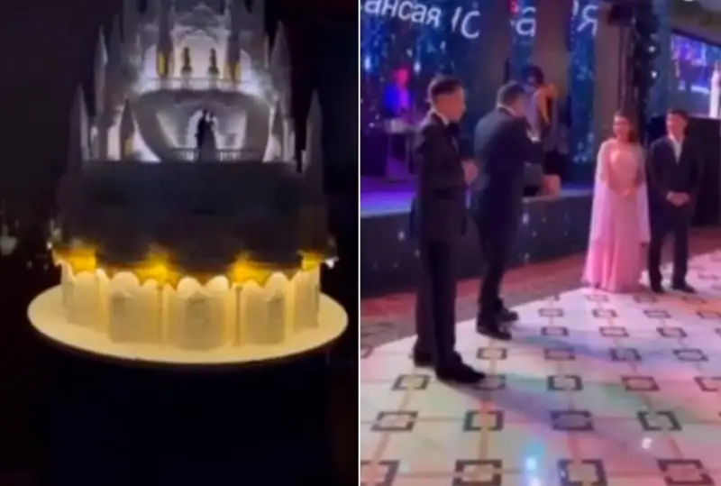 الماتى پوليتسياسى ۇيلەنۋ تويىندا تۇسىرىلگەن ۆيدەونى تەكسەرىپ جاتىر