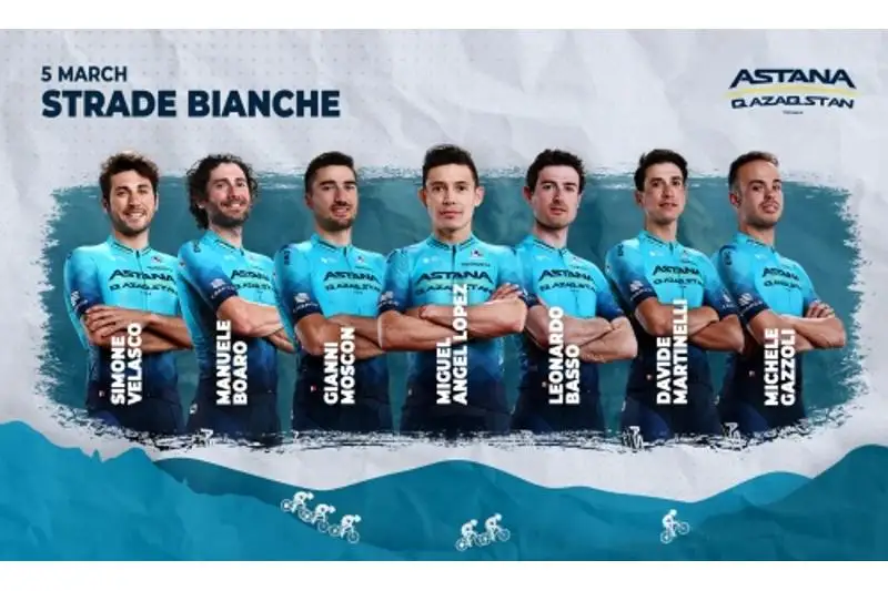 «Астана» объявила состав на велогонку «Страде Бьянке»
