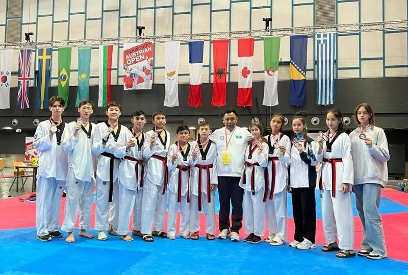 Австриядаги турнирда қозоғистонлик ёш таэквондочилар 28 та медални қўлга киритди