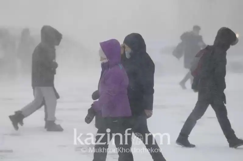 16 декабр куни Қозоғистоннинг икки вилоятида бўронли об-ҳаво кутилмоқда