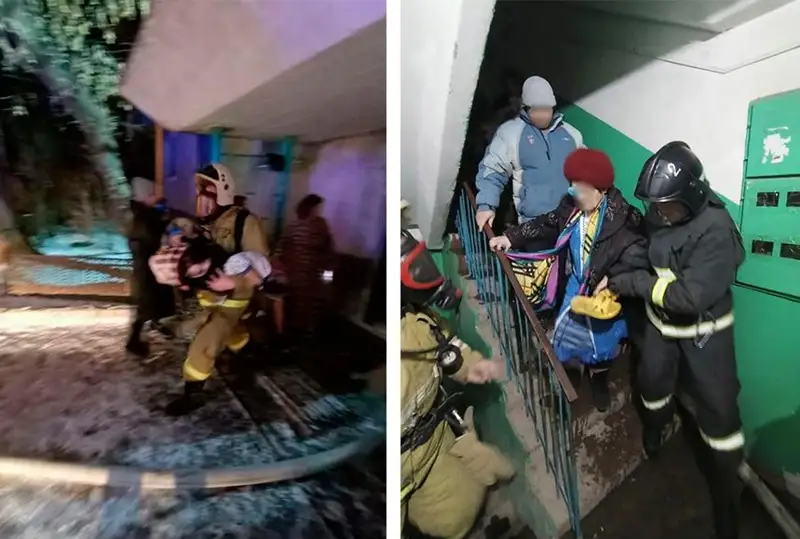 32 человека эвакуировали при пожаре в Таразе