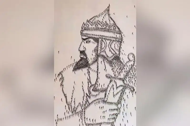 Алматилик рассом қозоқ халқининг сўнгги хонига бағишланган ноёб расм чизди